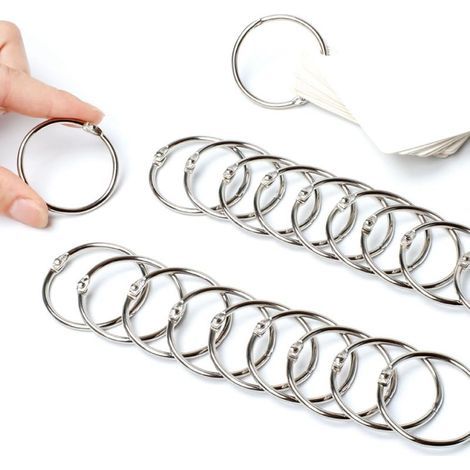 20 Stück leicht zu öffnende Duschvorhangringe aus Metall, Edelstahl-Duschvorhangringe, Duschvorhangstangen und Duschstangen (25 mm) (1/5)