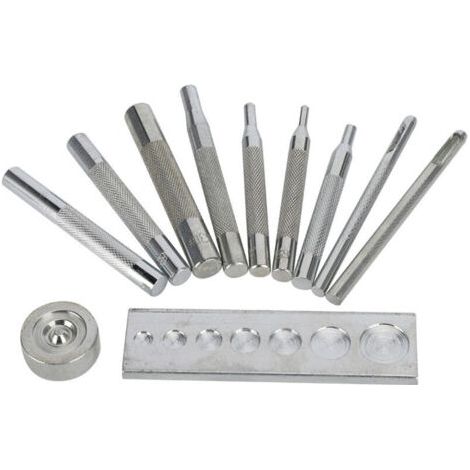 Kit de Rivets à Pression avec Poignée Métallique pour Installation Cuir DIY