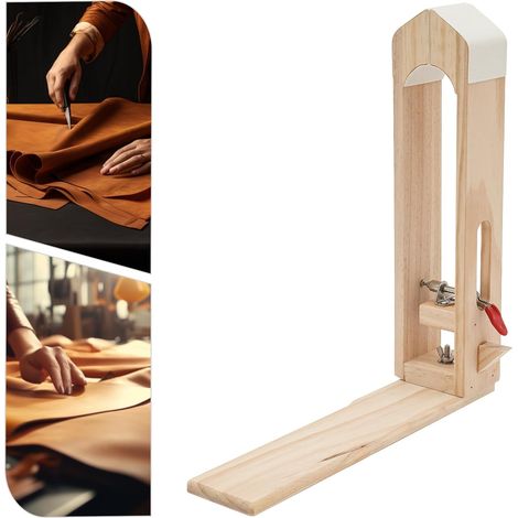 Leather Stitching Pony, Adjustable Professional Leather Working Kit with Beech Wood Clamp, 6.5cm Opening Beech Wood Sewing Horse, PU Protection & Sanding Tools for DIY Leather Crafting (1/5)