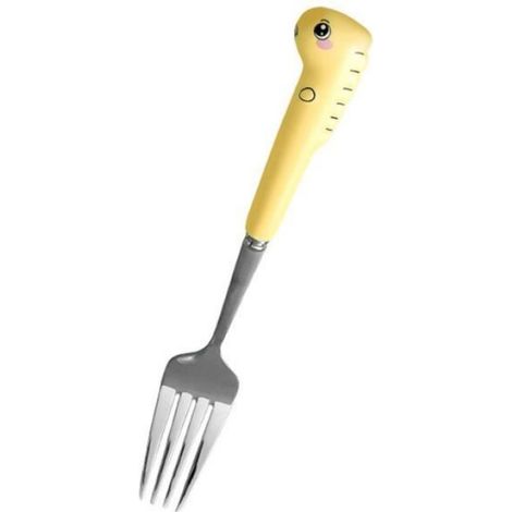Fourchette Enfant - Acier Inoxydable Alimentaire - Design Dinosaure Sans Bords Tranchants - Pour Repas Bébé - 1 Pièce