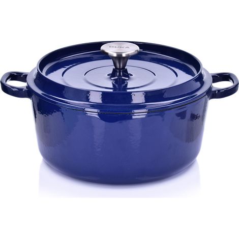 Cocotte en fonte 4,2 L bleu marine, compatible four et induction, Bjorn Duka (1/5)
