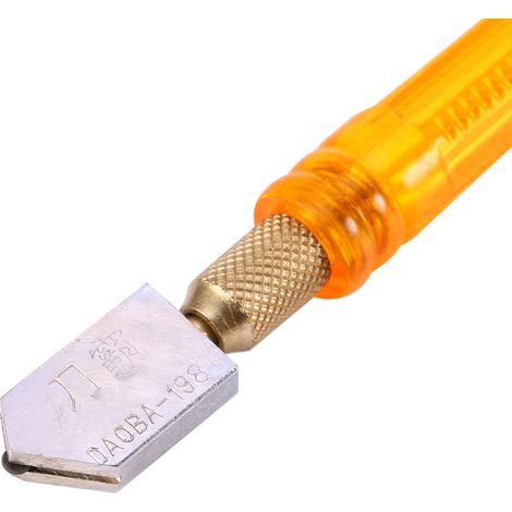 Couteau Coupe-Verre Carbure Anti-Dérapant pour Carrelage et Miroir, Outil de Bricolage Découpe Précise, 6-12mm, Manche Alliage Dur (1/5)