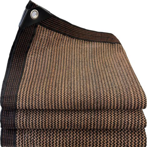 Sonnenschutznetz, Schattierungsnetz, 80% UV-Schutzgewebe, winddichtes Schattierungstuch für Gewächshäuser/Pflanzenschutz/Tierhäuser/Gärten/Pergolas/Terrassenrasen (Braun, 2×3 m) (1/5)