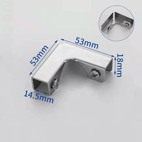 4 Pièces Pince À Verre Acier Laminé Froid Fixation Carrelage Renfort Protecteur Angle Type L Épaisseur 6-12 Mm (1/4)