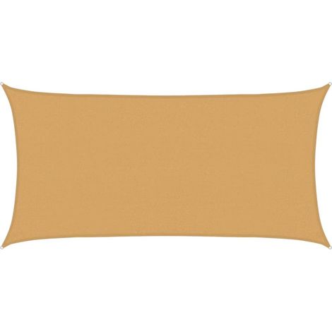 vidaXL Vela Parasole 160 g/m² Rettangolare Sabbia 2,5x5 m in HDPE