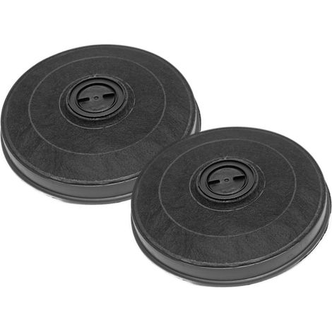Sparset 2x Ersatzkohlefilter für Mastercook Dunstabzugshauben - passend für Mastercook 106, 706 bis 905, 725, H-20 - rund ca. 235 mm x 25 mm, Aktivkohlefilter / Geruchsfilter