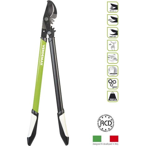 TRONCARAMI AD INGRANAGGI BY-PASS CM75 VERDEMAX FORBICE CESOIA