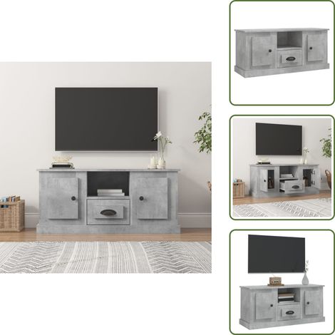 Meuble TV gris béton 100x35,5x45 cm bois d'ingénierie - Meubles Tv - Meuble Tv - Support Tv - Unité Tv - Meuble Salon (1/5)