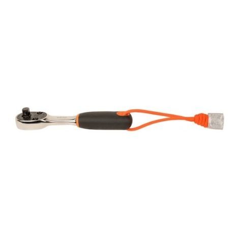 BAHCO - Cliquet réversible 1/4" avec cordon Dyneema scellé, 120 mm