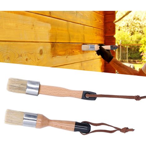 Cepillo [Juego de 2 cepillos] [Cerdas] [Mango de madera] [Incluye asa para colgar] (1/5)
