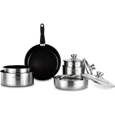 Set di pentole in acciaio inox Kitchencook FLEX10 da 10 pezzi (1/5)