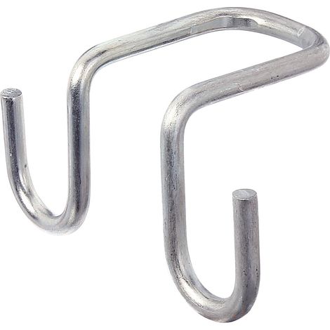 Alberts 802615 Gancio per scala con due misure zincato con procedimento Sendzimir larghezza interna 30 mm profondità 60 / 82 mm Set da 2 (1/3)