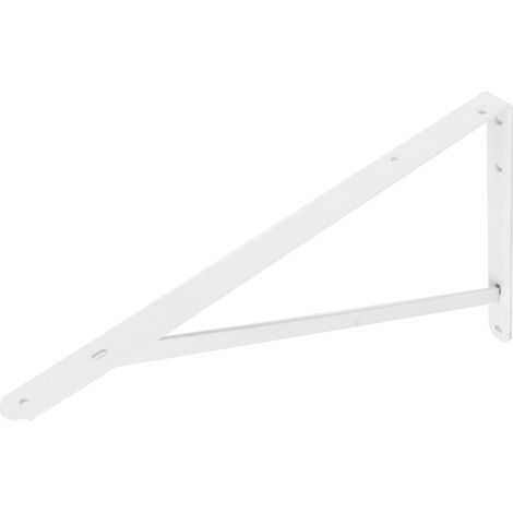 Équerre étagère en métal blanc 330 x 500 mm
