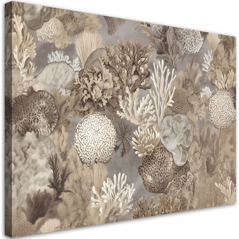 Tableau sur toile boho AI - Animaux et plantes de mer 60x40 (1/5)