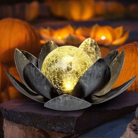 Solar-Gartenleuchten, Solar-Lotuslaterne, Solar-Lotus-Gartendekoration, Gartenbeleuchtung für den Außenbereich, Solar-Außenlampe für Terrasse und Hof (1/4)