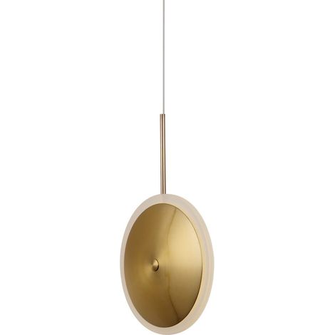 Bing - Lampada moderna a LED, piastra in ottone, 20 cm (1/5)