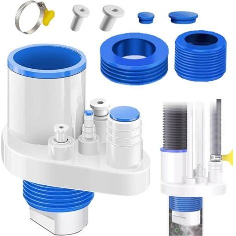 40-75mm Adaptateur de Vidange pour Machine à Laver, 5 en 1 Adaptateur pour Evacuation Machine a Laver et Tuyau Evacuation Lave Vaisselle, Joint Tuyau Machine a Laver pour Lave-Vaisselle (1/5)
