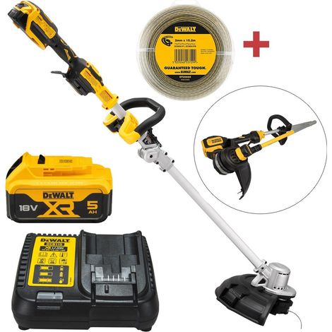 Dewalt DCMST561P1 18V XR Brushless Grass Line Trimmer Split Shaft 5.0Ah 15m Line (1/4)