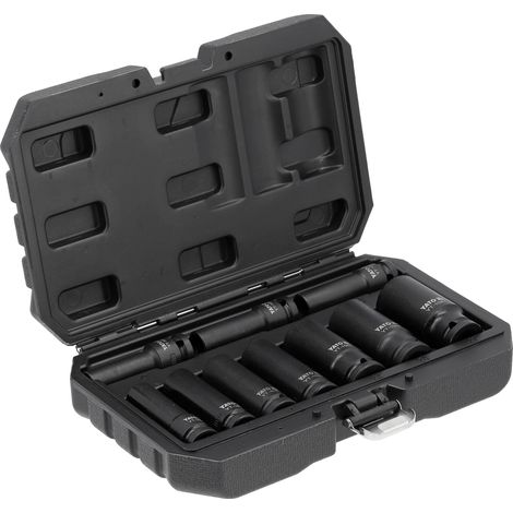 Schlagschlüssel-Stecknuss-Set lang 1/2" 10-teilig (1/3)