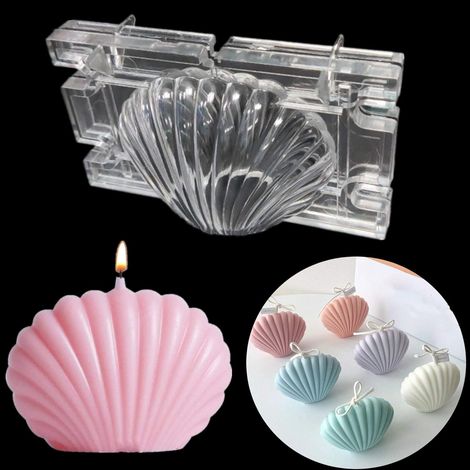 Kerzenform aus Kunststoff, Muschelform, Jakobsmuschelform, Aromatherapieform