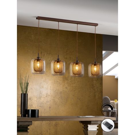 LAMPARA  FOX  4L CHOCOLATE DIMABLE (1/4)