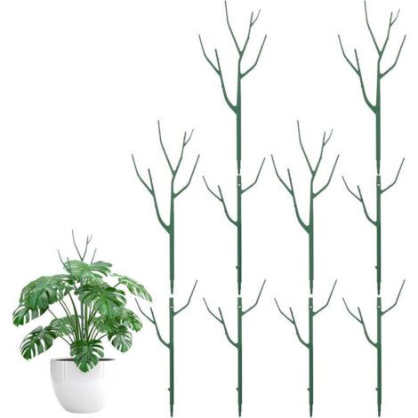 LAN Pack of 10 stackable climbing plant stakes for Monstera, Pothos and Philodendron. Indoor and outdoor plant stakes. (1/4)