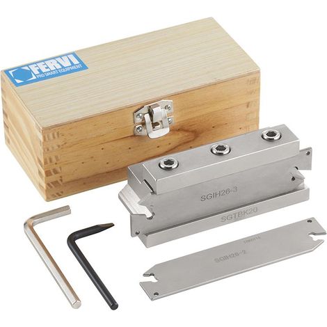 Jeu d'outils de coupe externes pour tour a metaux Fervi t090