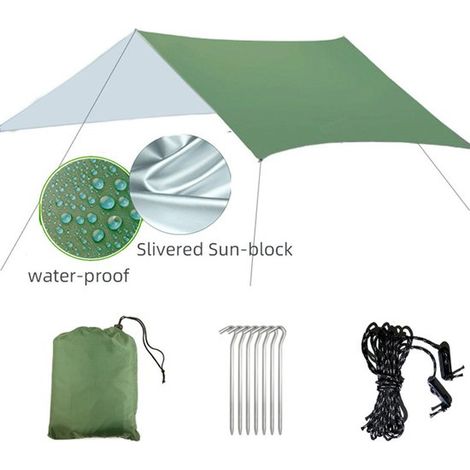 Tenda esterna con parasole, padiglione da campeggio, tessuto per tenda, telone esterno, telo di base impermeabile, multifunzionale per attività all'aperto come campeggio e (1/5)