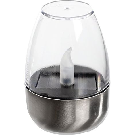 Bougie Solaire - 9 x 6 x 6 cm - LED Sans Flamme - Éclairage Chaud Puisé - Détecteur Lumière Intégré - Étanche - Pour Jardin Patio Fête Décoration Intérieure Extérieure - Lot de 6