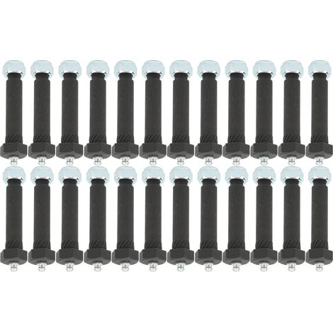 Lot de 24 boulons de chape de ressort en acier haute résistance avec contre-écrous, adaptés aux essieux 2000, 3500, 5200, 6000 et 7000 (1/5)