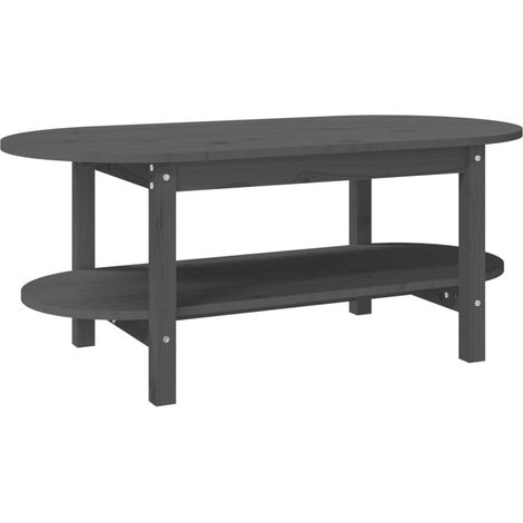 Maison Exclusive - Couchtisch Grau 110x55x45 cm Massivholz Kiefer