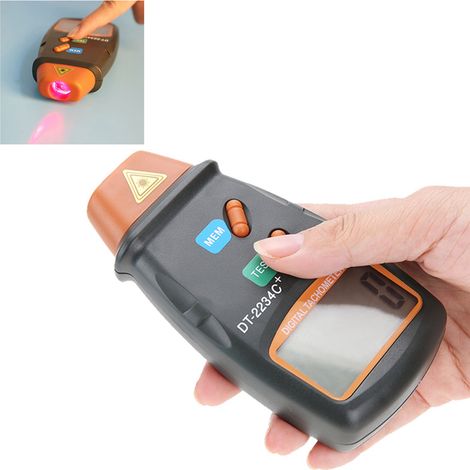 DT‑2234C+ Tachomètre Laser Numérique sans Contact Mini Testeur RPM à Écran LCD (1/5)