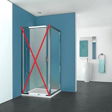 [JAMAIS UTILISE] Paroi de Douche Fixe AQUANCE Pyra 80x190cm Argent - PYRA13087