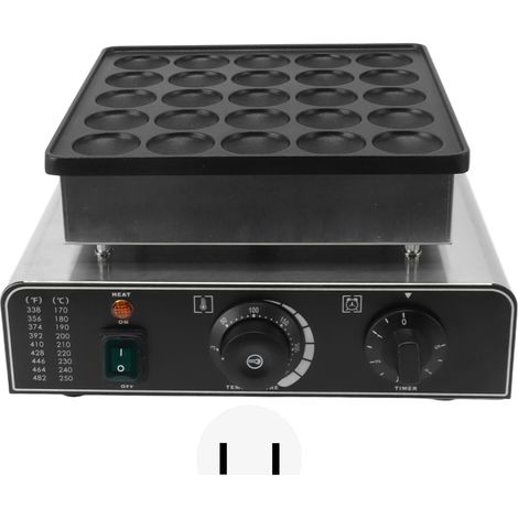 Gaufrier électrique 850W 25 pièces, moule à mini pancakes hollandais, machine antiadhésive pour tarte, muffins, gaufres, usage domestique, cuisine, restaurant, boulangerie, prise américaine 110V (1/5)