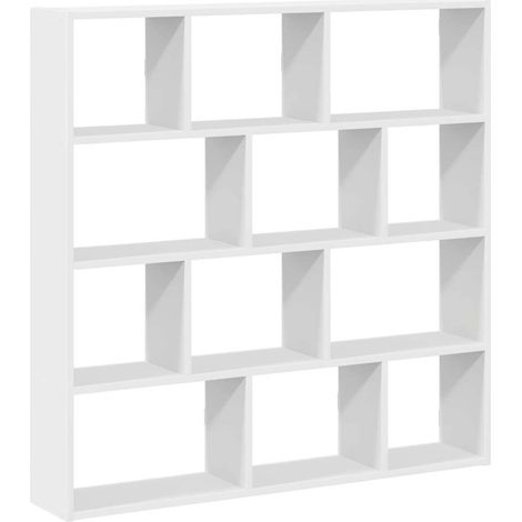 Étagère cube murale，Étagère flottante 12 compartiments blanc bois d'ingénierie CFW82408