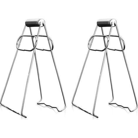 2 Pinces À Bol Anti Brûlure en Acier Inoxydable, Pinces À Bol Pliantes Multifonctions, Pinces De Ramassage pour Four À Micro Ondes, Ustensiles De Cuisine.