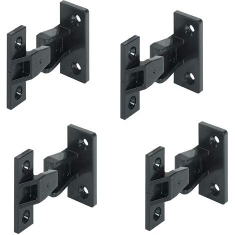 Charnière Connecteur de Panneau Planche de Meuble, Armoire, Placard - Diamètre de Vis 4 mm, Matériel Résistant -100 à +135 ° C - Fixation sans Verrouillage - Plastique -4 Pcs (1/4)