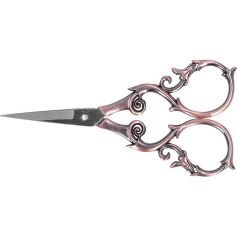 Lot ciseaux rétro vintage acier inoxydable forme gourde DIY broderie coupe outils anciens rouge antique (1/5)
