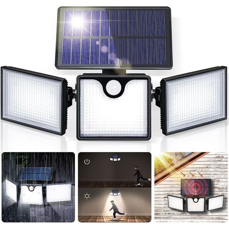 Outdoor solar light, solar security light, 360 degree adjustable, IP65 waterproof wall lamp. (1/4)