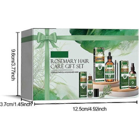 Coffret cadeau de soins capillaires au romarin EELHOE – Antichute, fortifiant, épaississant et hydratant