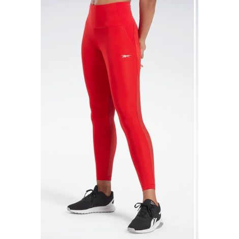 Leggings Reebok. Confeccionados con materiales combinados, color rojo, con estampado S 0Z0B4B (1/4)