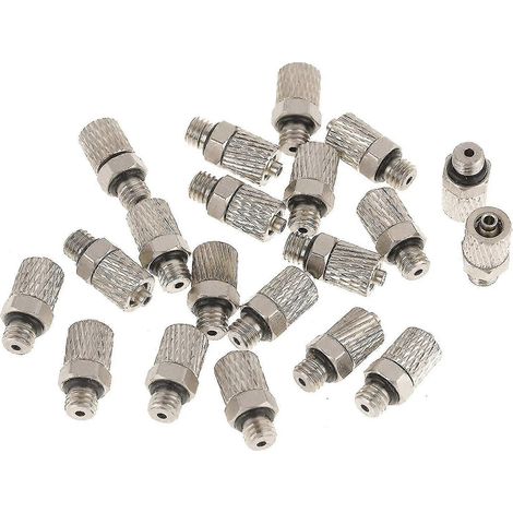 Lot de 20 raccords rapides M5 4 mm pour tuyau d'air, connecteur pneumatique droit mâle. (1/5)