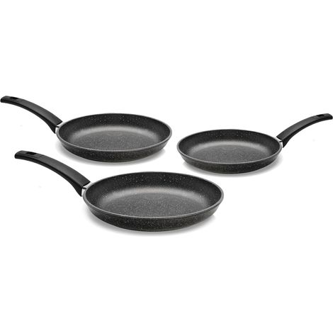 Set 3 Padelle Ø20-24-28 cm in Alluminio Pressofuso Antiaderente Olympia Hard Cook (1/5)