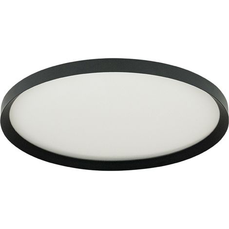 Plafonnier LED D450 42W CCT IRC90 Variable Noir Sablé ZAMBELIS 25198 - 100 deg - Switch 2700-3200-4000K