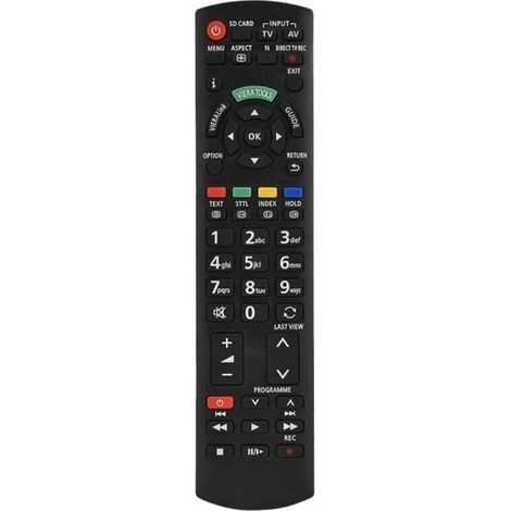 Universal remote control - Panasonic - N2QAYB000487 - Black - Direct access to channels - Stable performance (1/4)