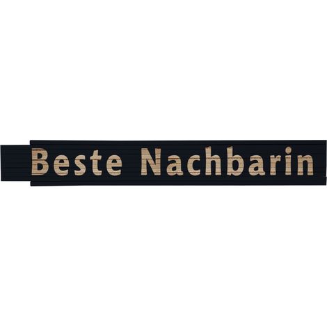 Zollstock beste Nachbarin 2 m schwarz Zollstock