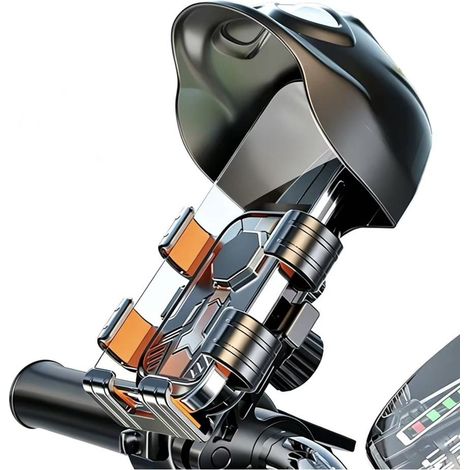 Anti-shake, Sun- & Rain-Shielding Téléphone Support pour E-Scooters & Motorcycles (Idéal pour Delivery Riders) – Caractéristiques Su (1/5)