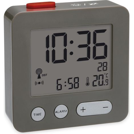 TFA Digitaler Funkwecker 60.2545.10, anthrazit