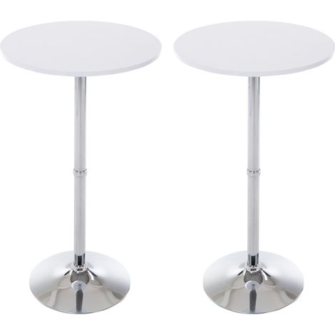 2er Set Stehtische rund Ø 60 cm weiß