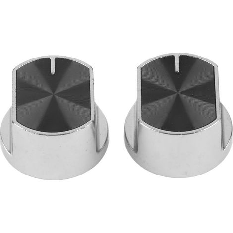 Set mit 2 Universalknöpfen für Gasherdbrenner, Ersatz-Bedienknöpfe aus Metall für Backöfen und Kochfelder.